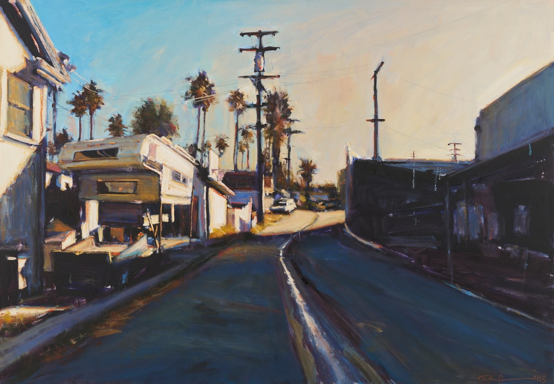 Suong Yangchareon O/C LA Street Scene Painting, 1993, Hoop (1 of 11)