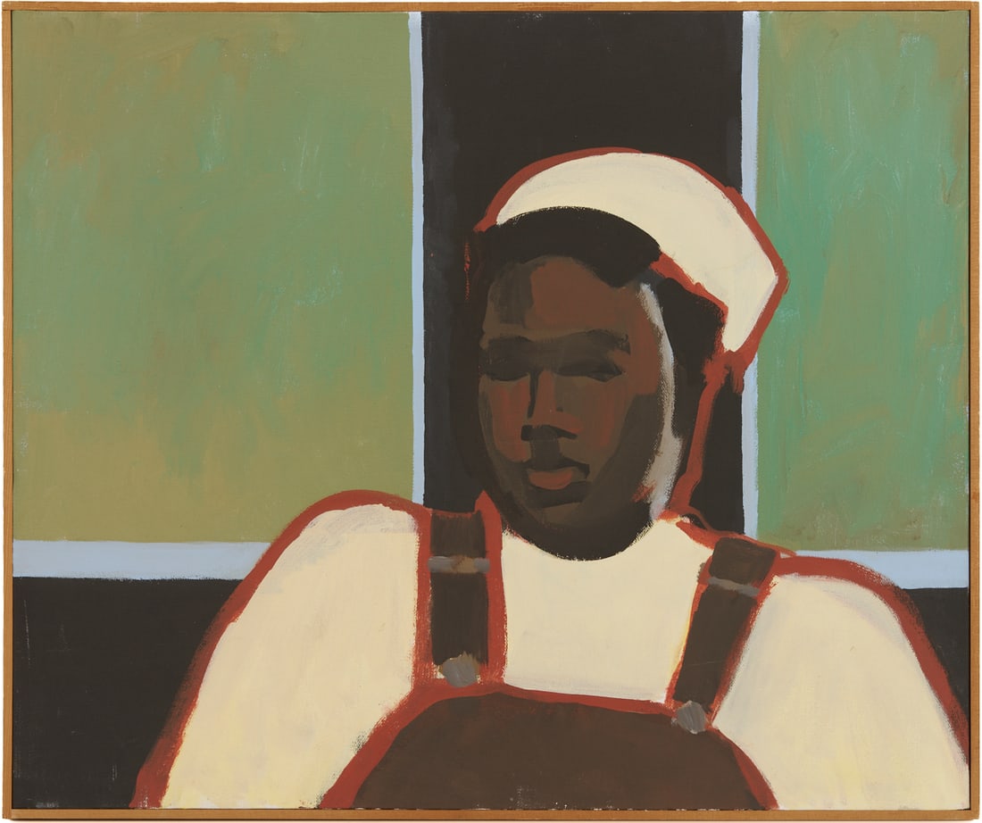 Joanna Higgs Ross Modernist Portrait Painting, Kitty (1 of 10)