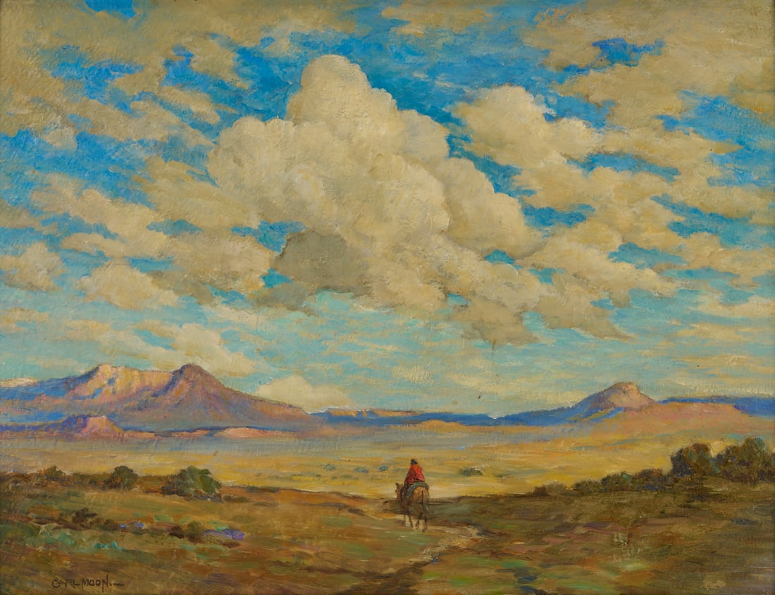 Carl Moon Western Landscape O/C (1 of 15)