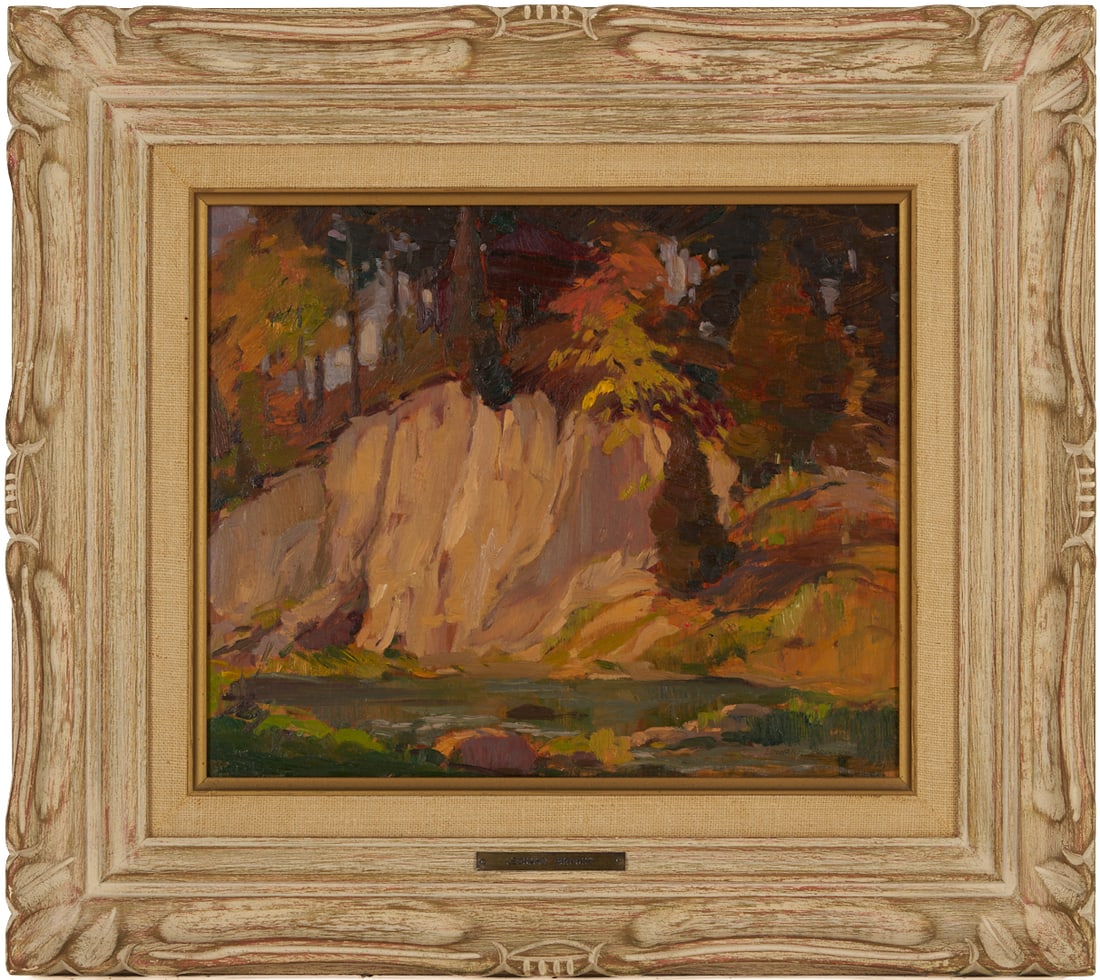 F. Leonard Brooks Oil Painting, Canadian Autumn Landscape (1 of 9)