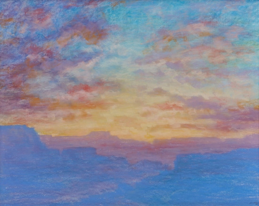 Philip Lekki Pastel Painting, Western Sunset (1 of 10)