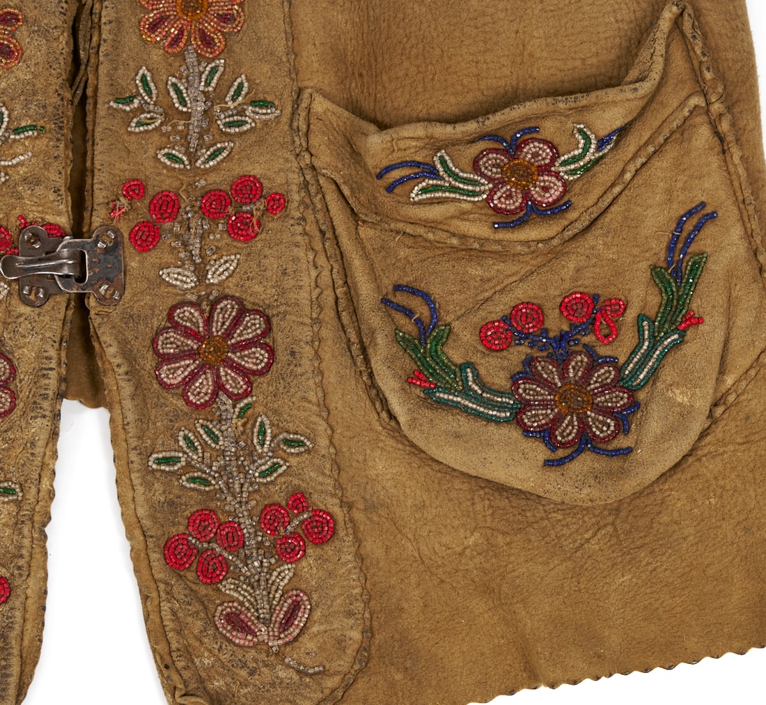 Native American Cree Beaded Hide Jacket - 9