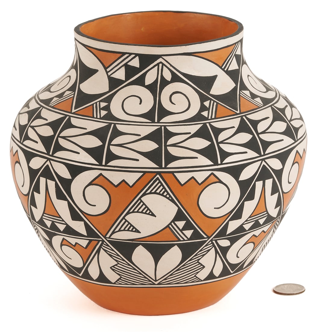 Native American Acoma Pottery Olla Jar, R. Patricio (1 of 8)