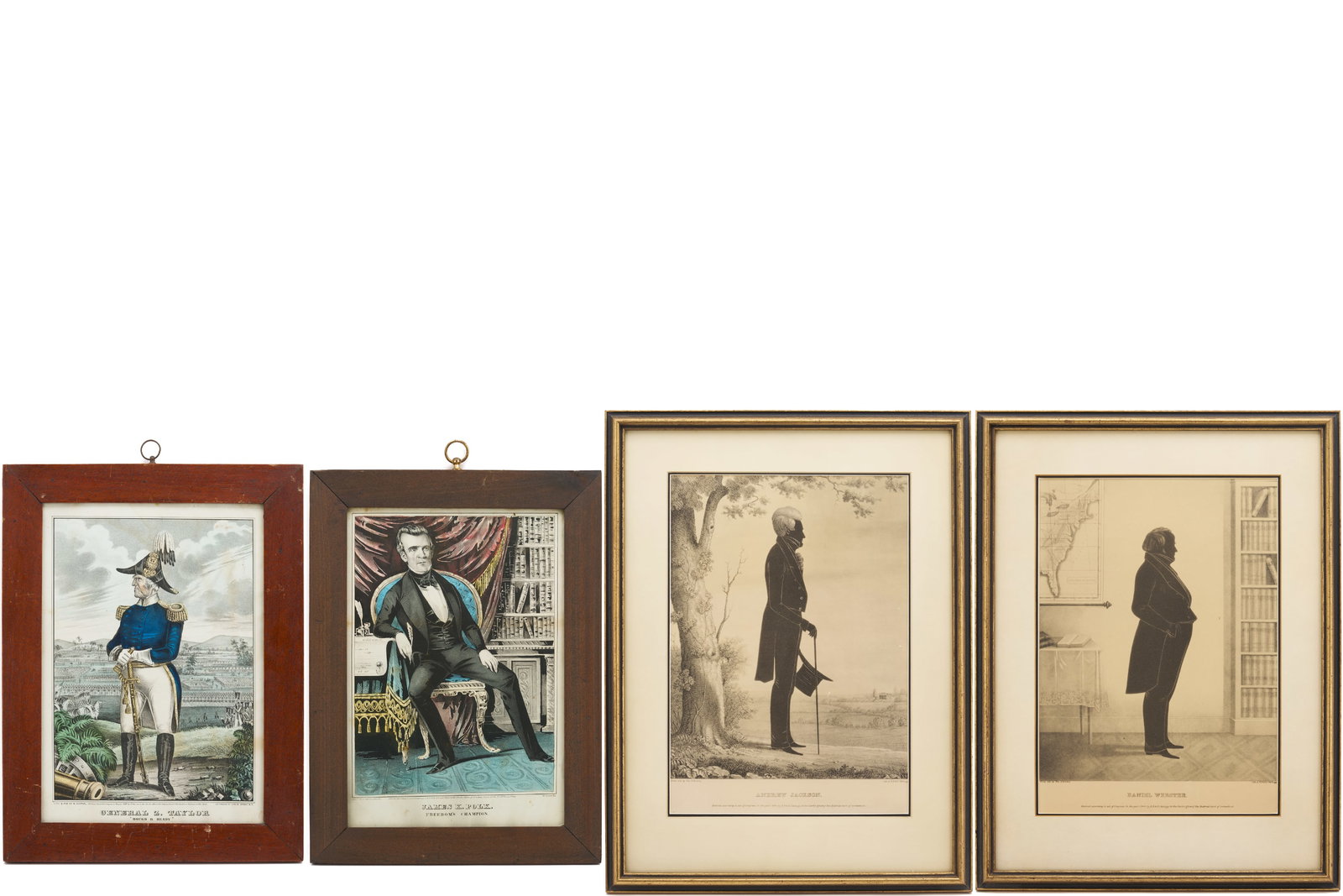 4 19th C. Portrait Prints incl. Presidents Andrew Jackson, James K. Polk (1 of 20)
