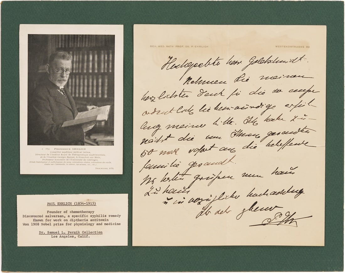 Dr. Paul Ehrlich Autograph Letter, Signed (1 of 7)