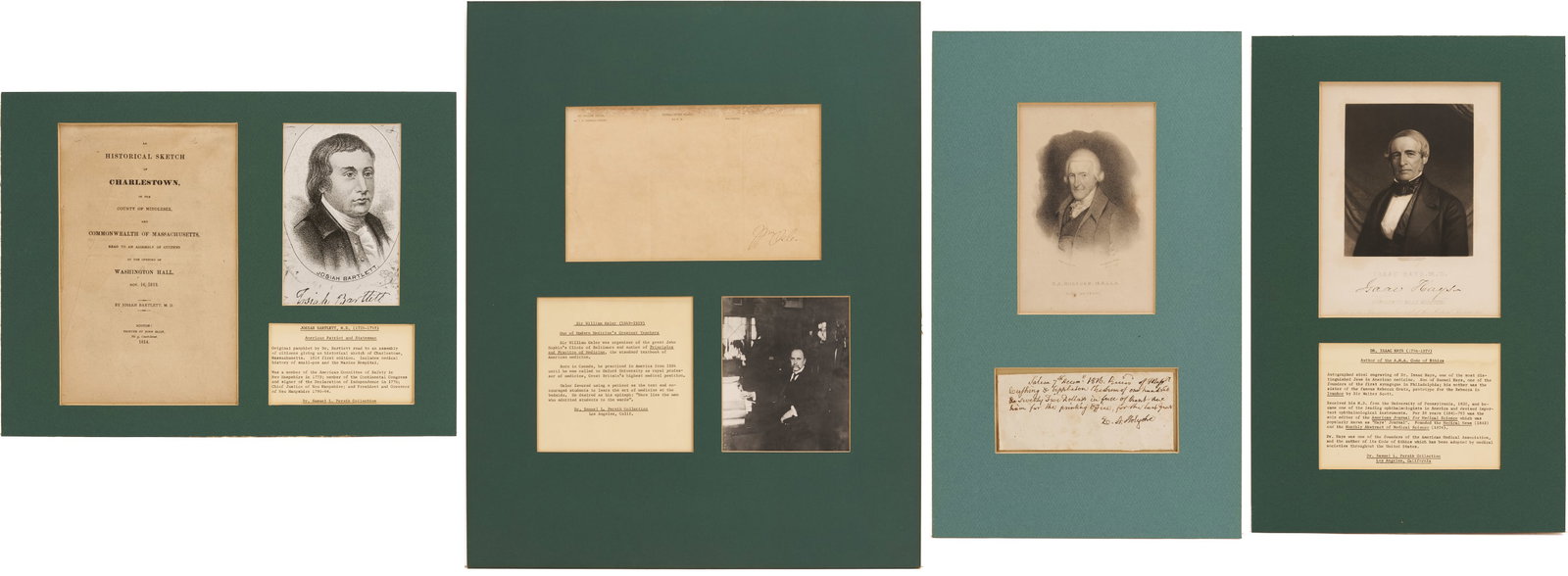 4 Pcs. Medical Ephemera: Autographs plus Rare 1814 Pamphlet (1 of 20)