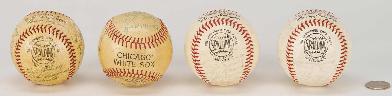 4 Team Signed Baseballs: 1959 White Sox, 1958 & 1965 Phillies (1 of 14)