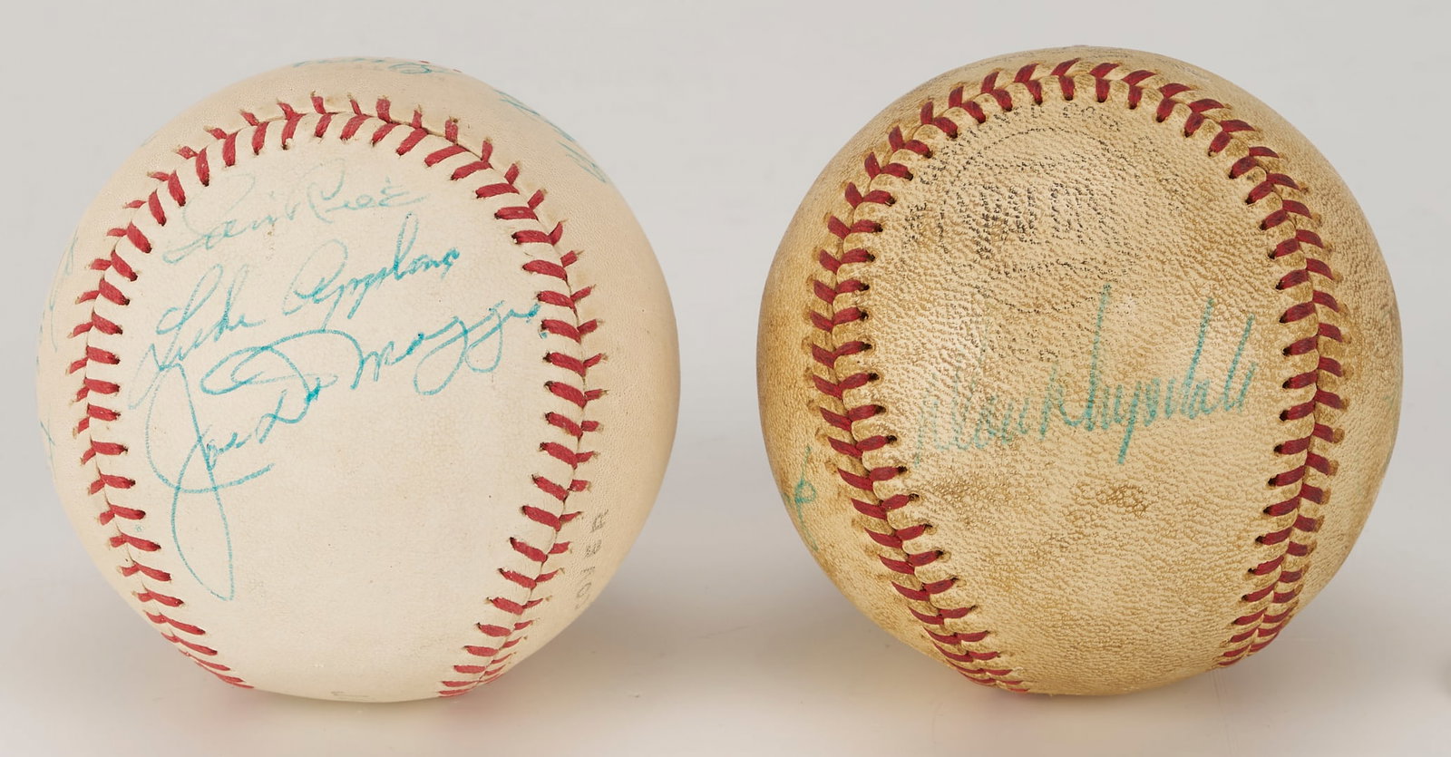 Two Signed Baseballs: HoF w/ DiMaggio & Stengel Plus Koufax & Drysdale (1 of 15)