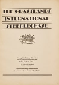 Rare 1931 TN Grasslands Steeplechase Book, Gallatin
