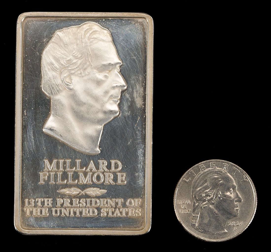 Millard Fillmore Danbury Mint Presidential Sterling Silver Ingot (1 of 5)