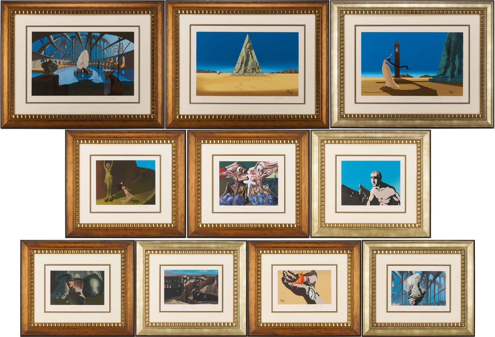 10 Salvador Dali Disney Destino VIP Edition Serigraphs plus DVD: Ten (10) serigraphs after Salvador Dali (Spanish, 1904-1989) from the VIP Edition of Walt Disney Studios's "Destino" suite, Sets 4 and 5, including nine (9) signed by Roy E. Disney (1930