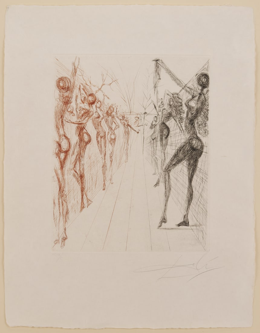 Salvador Dali Signed Etching, Corridor of Katmandu from The Hippies (1 of 11)