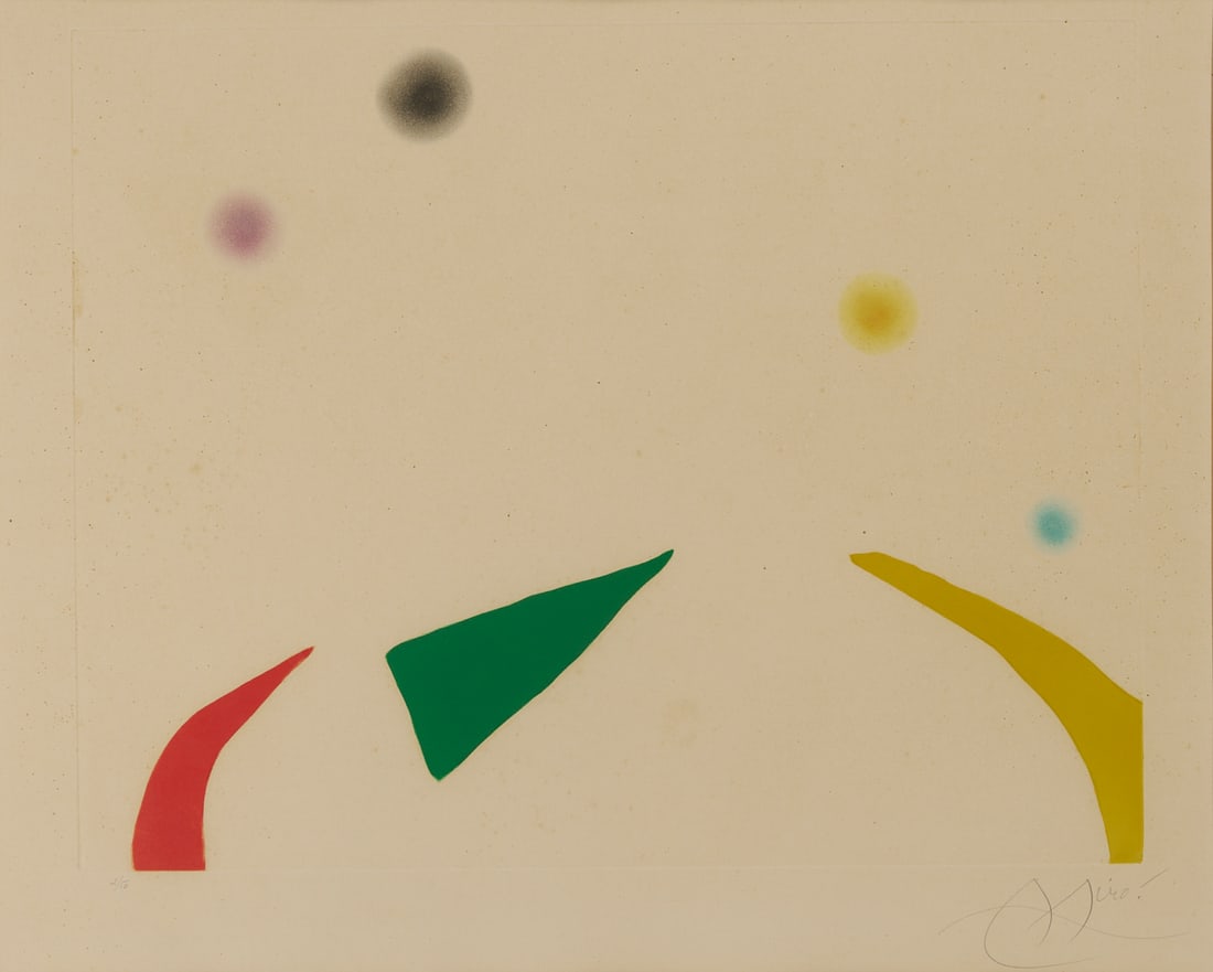 Joan Miro Etching & Aquatint, Plate II from Serie Mallorca (1 of 11)