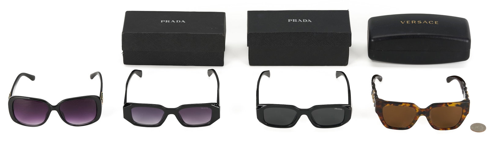 4 Prs. Designer Sunglasses incl. Prada, Versace, Gucci (1 of 20)