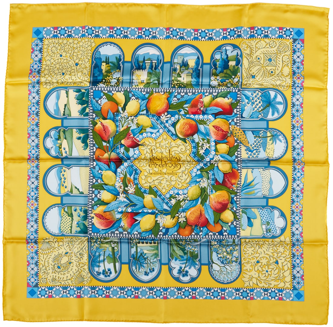 Hermes Silk Twill Scarf, Les Jardins d'Andalousie (1 of 11)