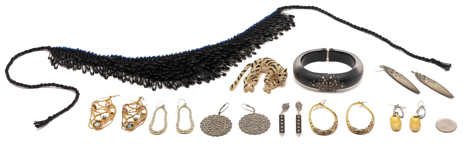 10 Designer Vintage Jewelry Pieces, Incl. Fung Paperclip Necklace (1 of 18)