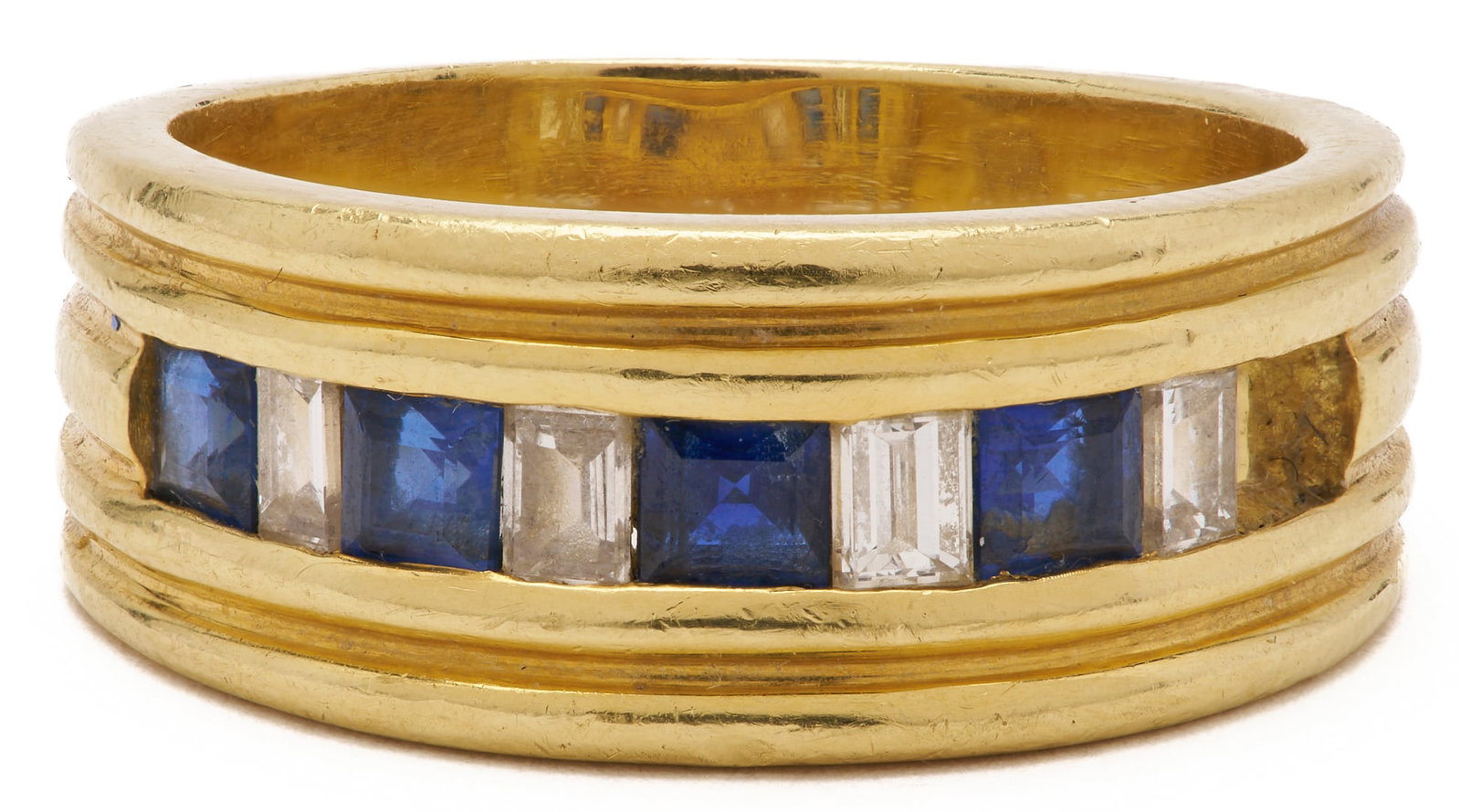 Diamond & Sapphire 18K Yellow Gold Ring
