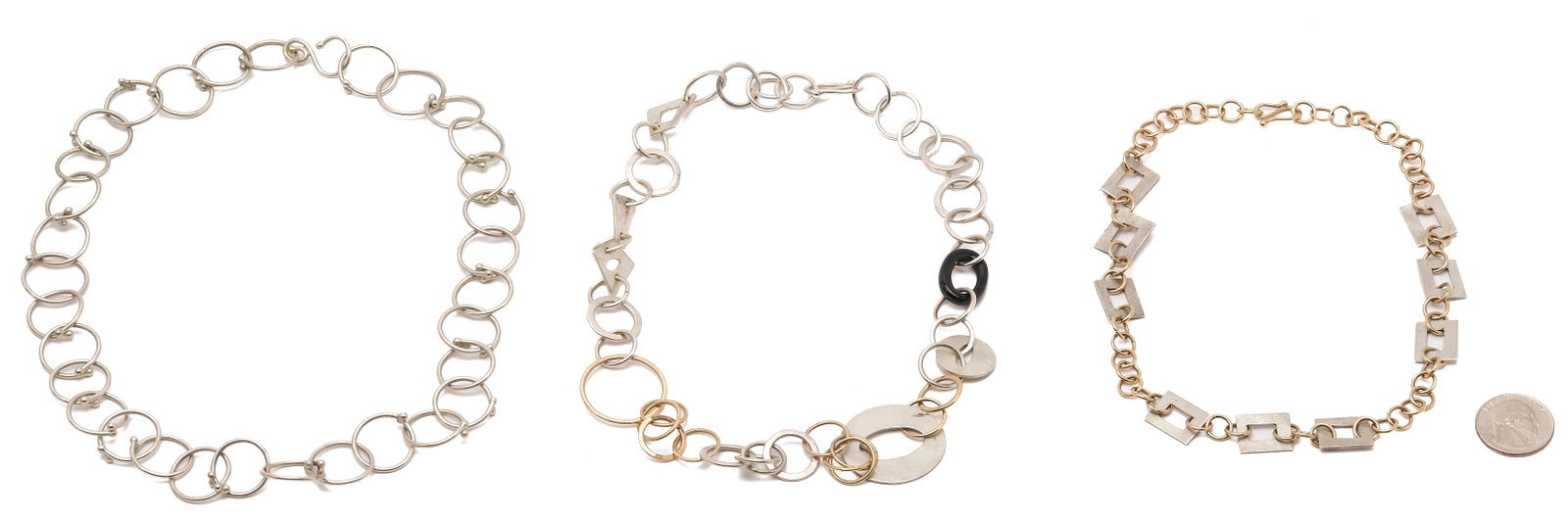 3 Marilyn Bailey Mixed Metal Designer Necklaces (1 of 13)