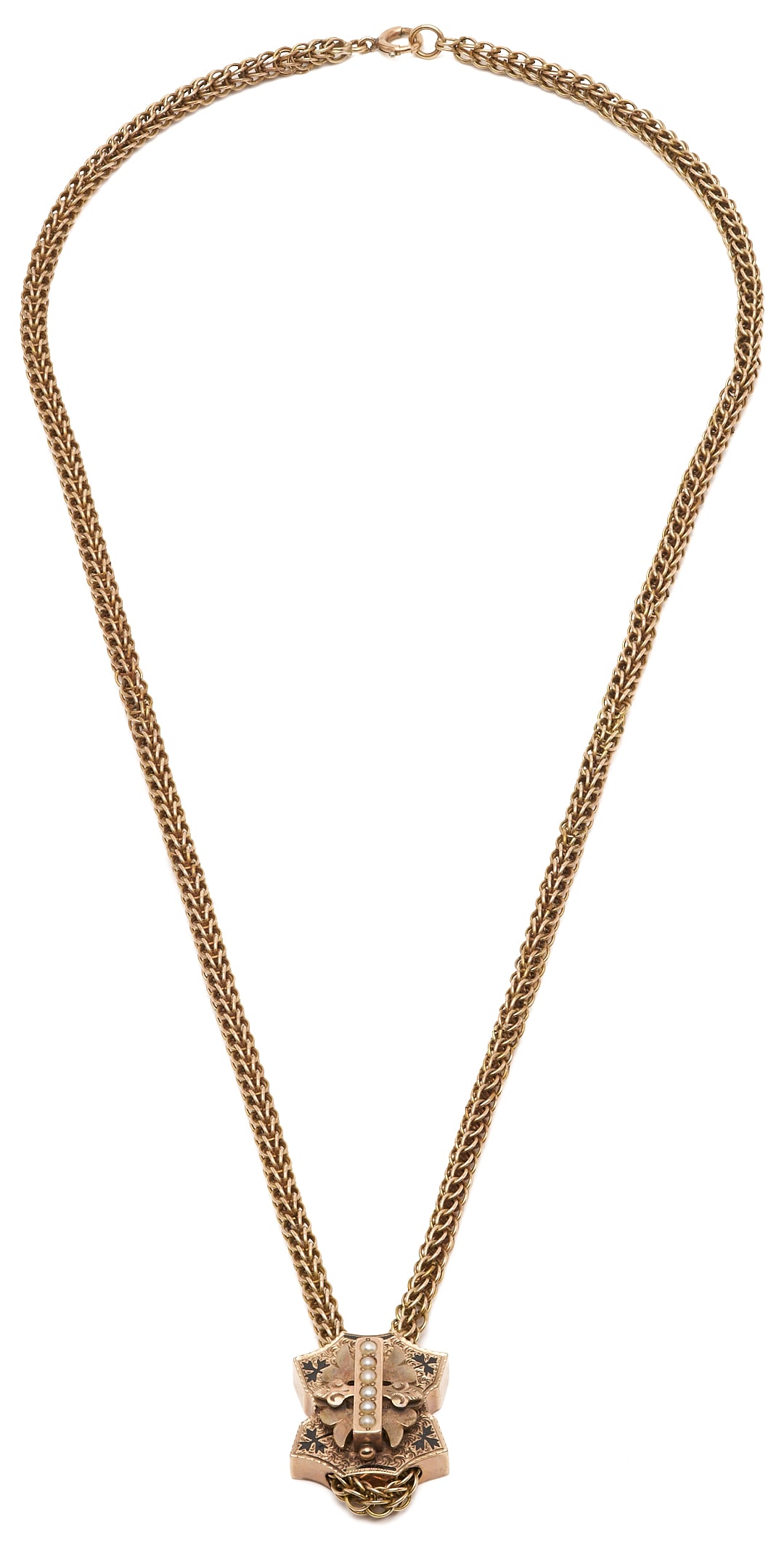 Antique 10K Gold Victorian Chain w/ Slide Necklace (1 of 8)