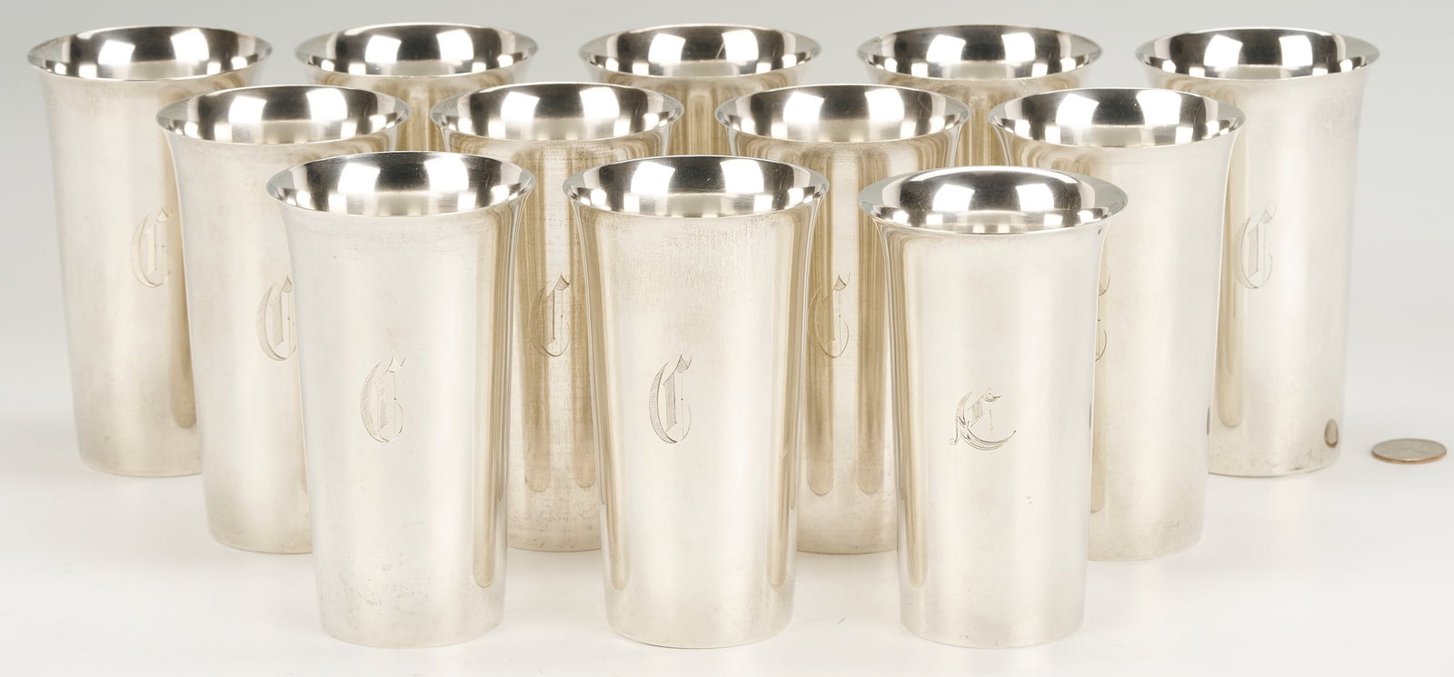 12 Sterling Silver Highball Tumblers (1 of 12)