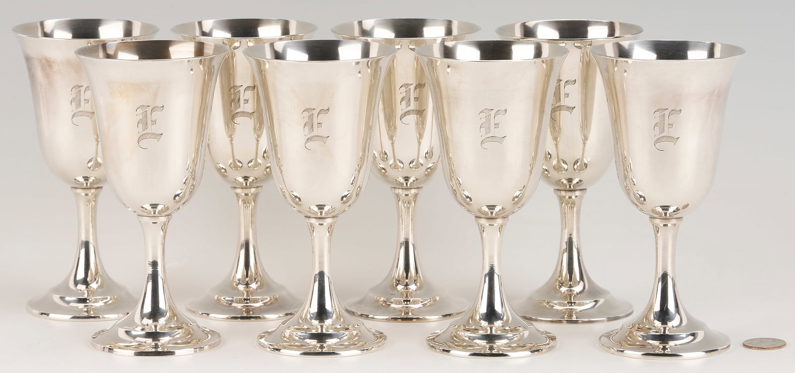 8 International Sterling Silver Goblets (1 of 10)