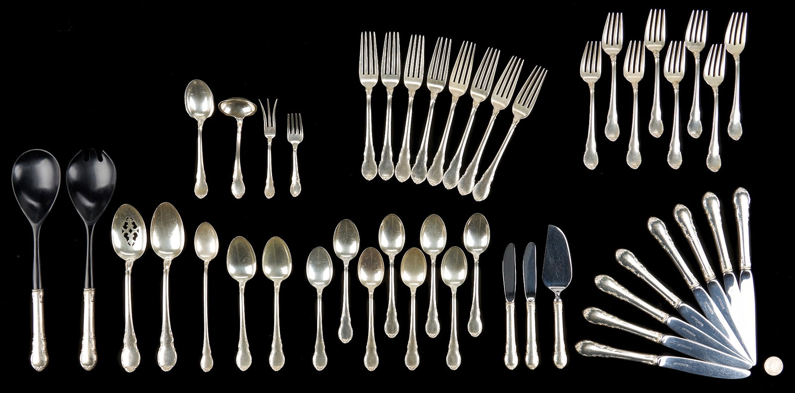 46 Pcs. Lunt Modern Victorian Sterling Silver Flatware (1 of 9)