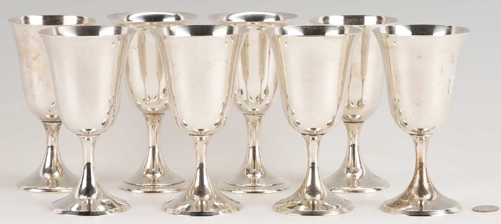 8 Sterling Silver Goblets: Amston, Alvin, Steiff (1 of 9)