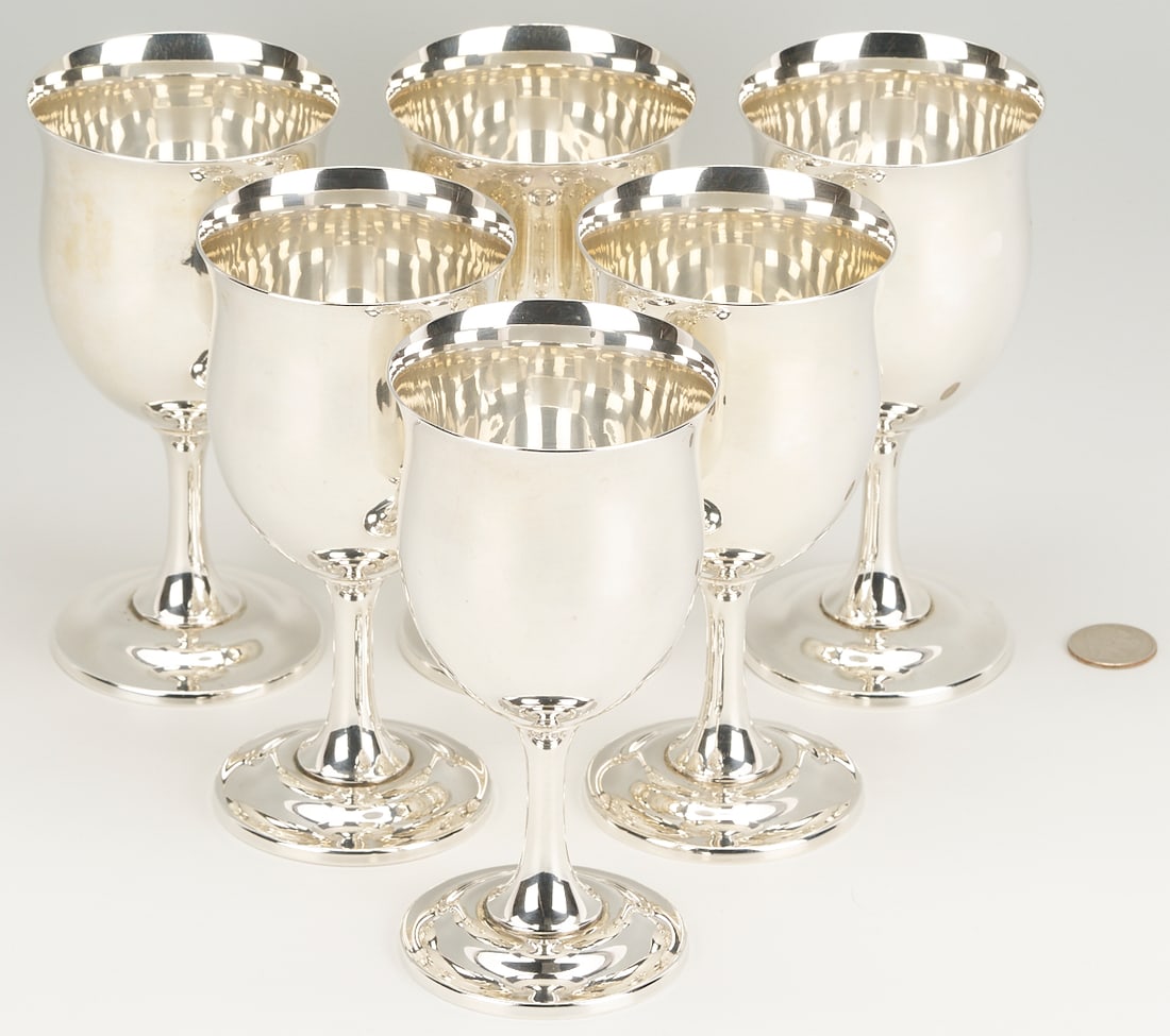 6 Reed & Barton Sterling Silver Goblets (1 of 7)