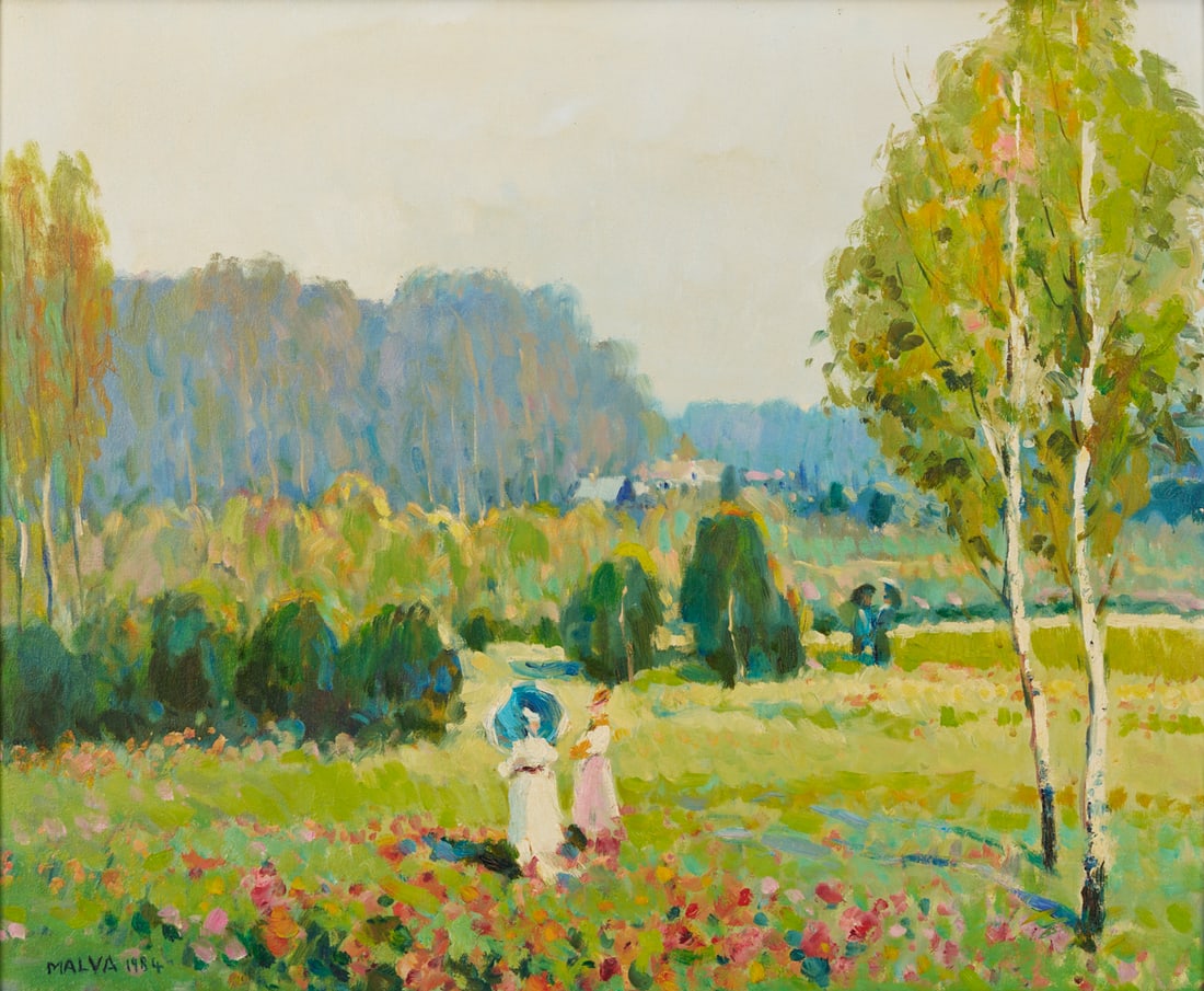 Malva Hamdi O/C Impressionist Landscape Painting (1 of 10)