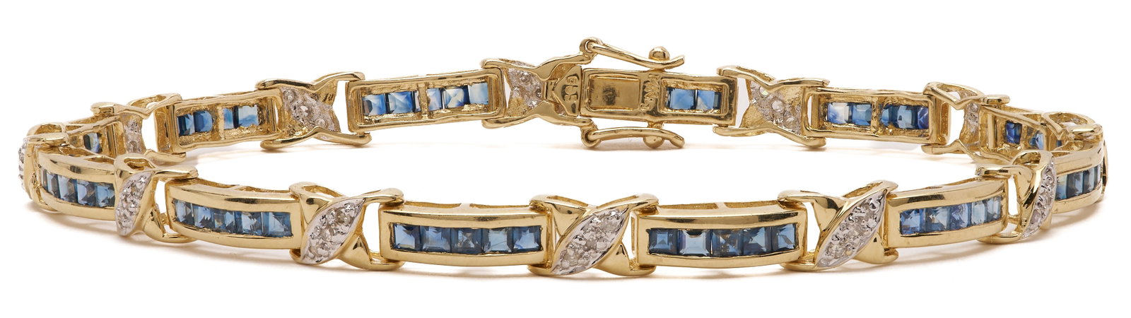 14K Sapphire & Diamond Bracelet (1 of 8)