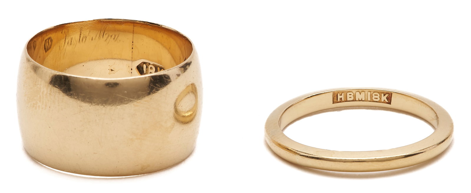 2 Yellow Gold Wedding Bands (1 of 7)