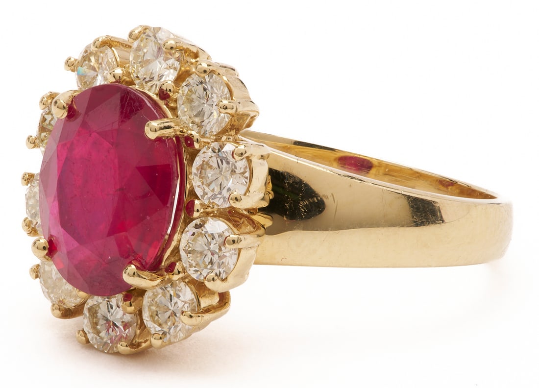 14K Ruby and Diamond Ring - 4