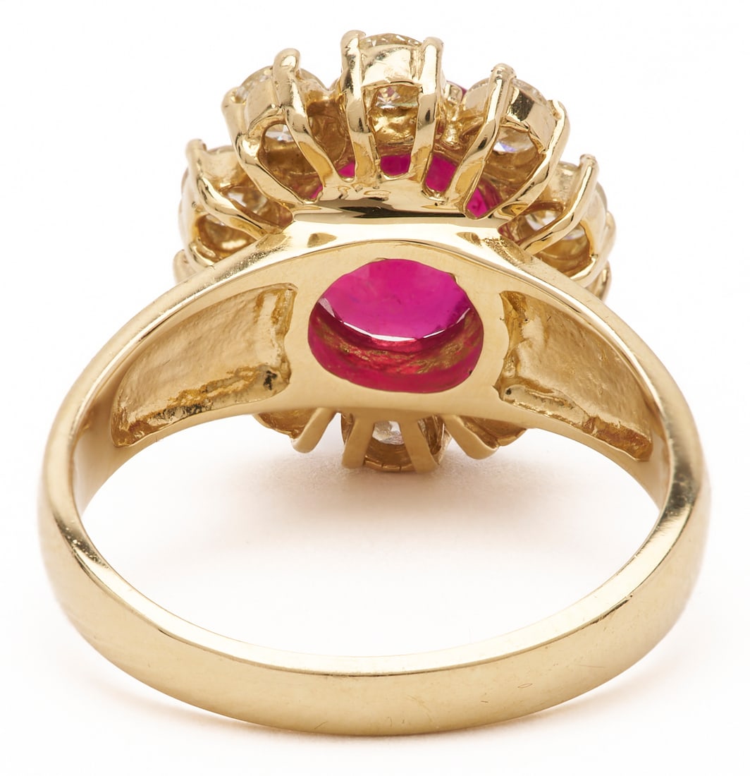 14K Ruby and Diamond Ring - 5