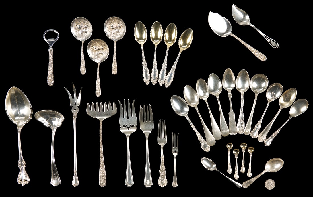 34 Pcs. Assorted Sterling & Coin Silver Flatware (1 of 9)