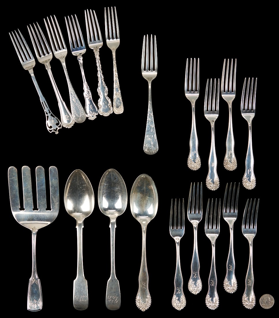 20 Pcs Assorted Sterling Silver Flatware (1 of 8)