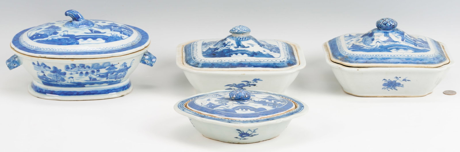4 Chinese Export Canton Covered Tureens (1 of 20)