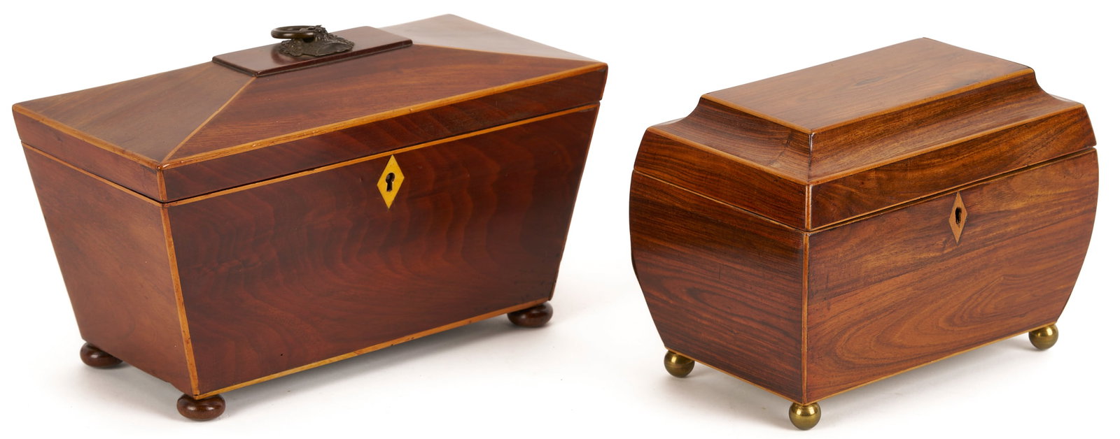 2 English Mahogany Tea Caddies (1 of 20)