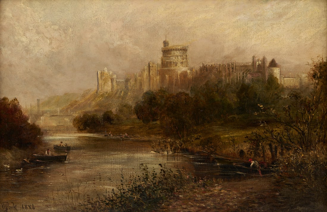 19th C. O/C Painting of Windsor Castle, Poss. William Took (1 of 10)