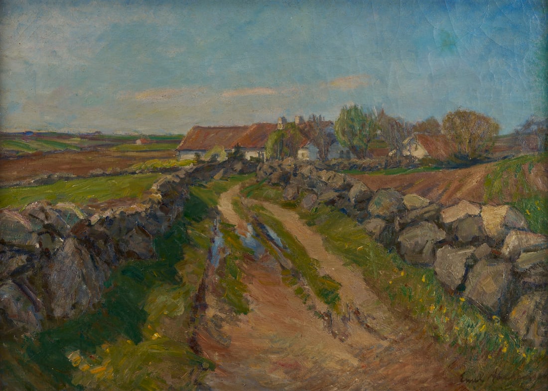 Emil Abrahamsen O/C Landscape, Duncan Vail frame (1 of 11)