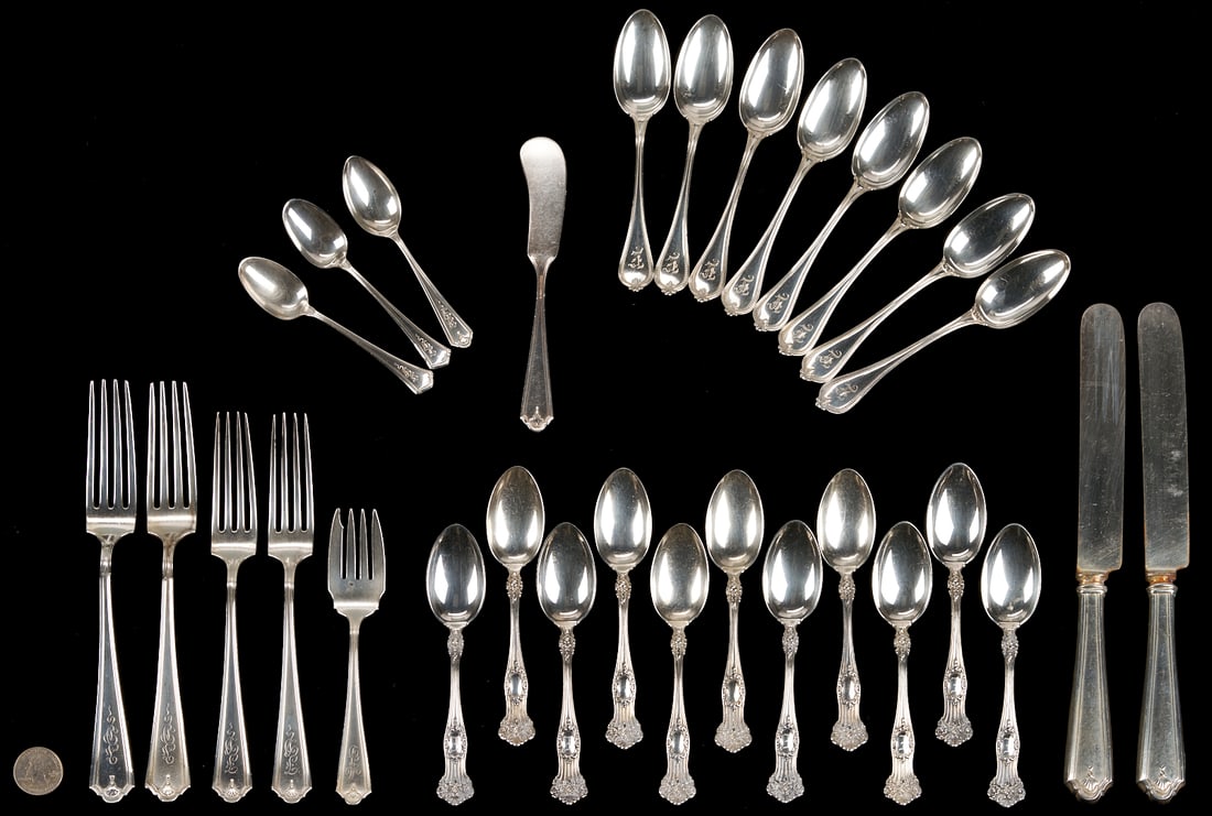 30 Pcs. Assorted Sterling Silver Flatware: Alvin, Wallace, Watson (1 of 7)