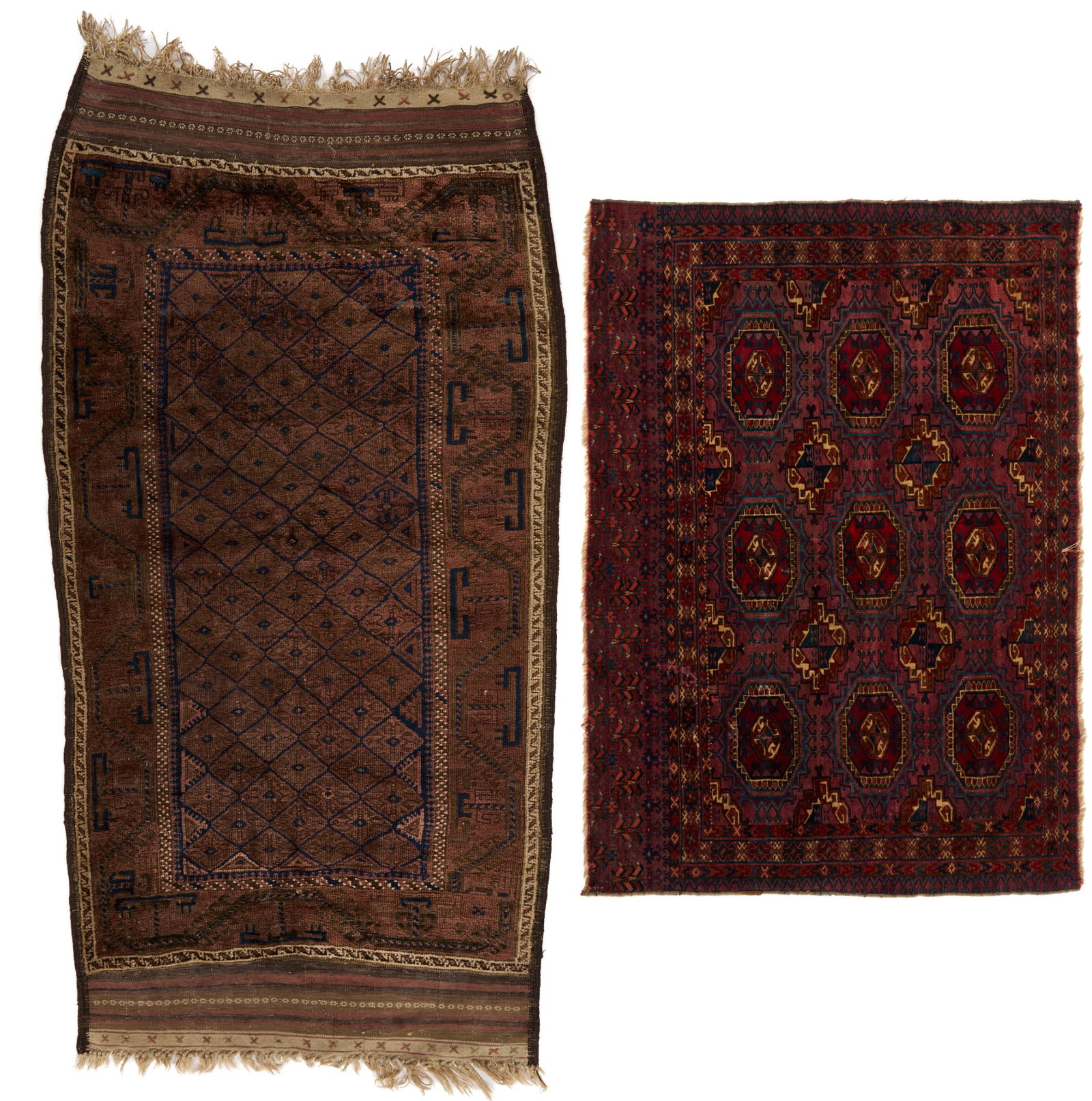 2 Antique Turkman Chuval Weavings, Tekke & Baluch (1 of 18)