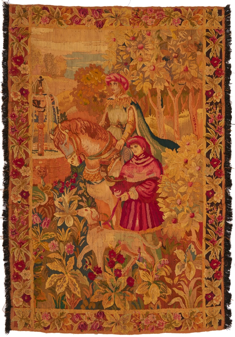 French Medieval Style Equestrian Tapestry (1 of 20)