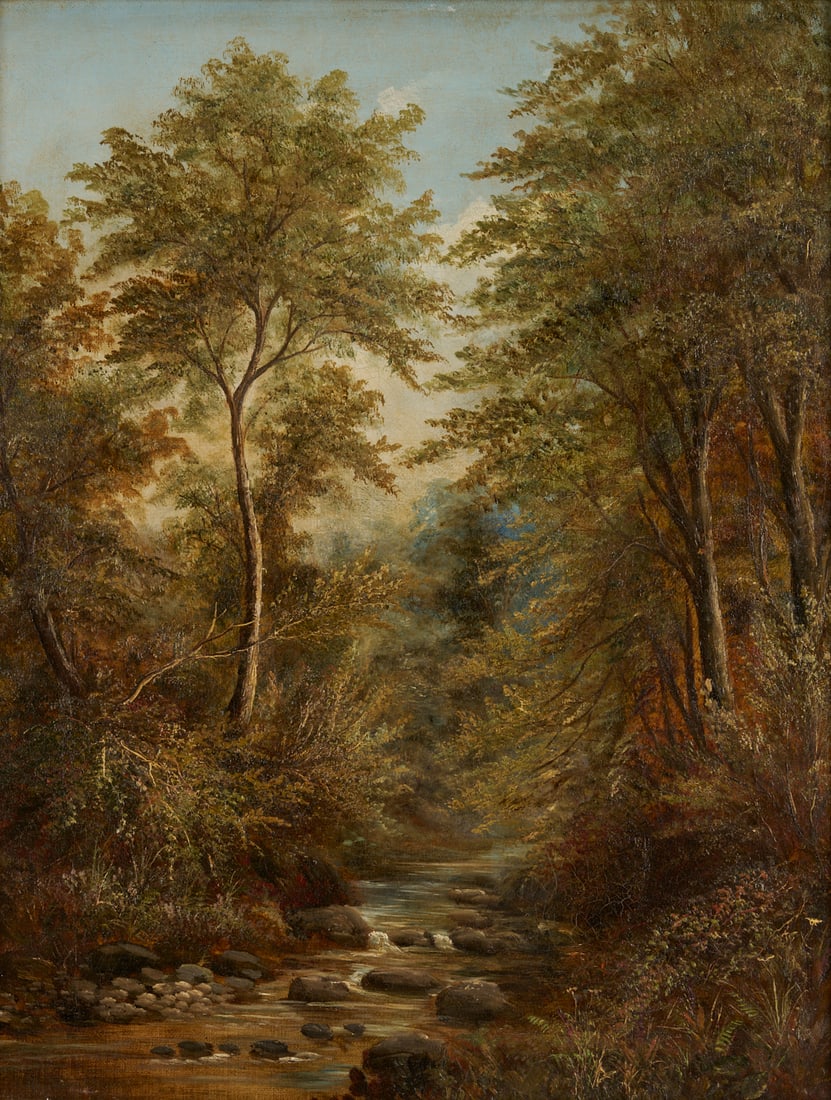 American School 19th C. O/C Forest Landscape (1 of 8)