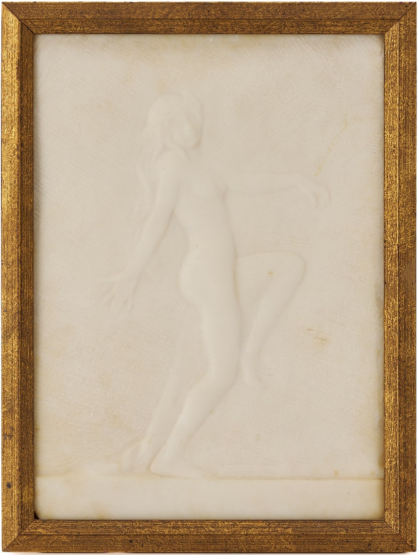 Lindsey Morris Sterling Bas Relief Marble Plaque, Exhibited (1 of 9)