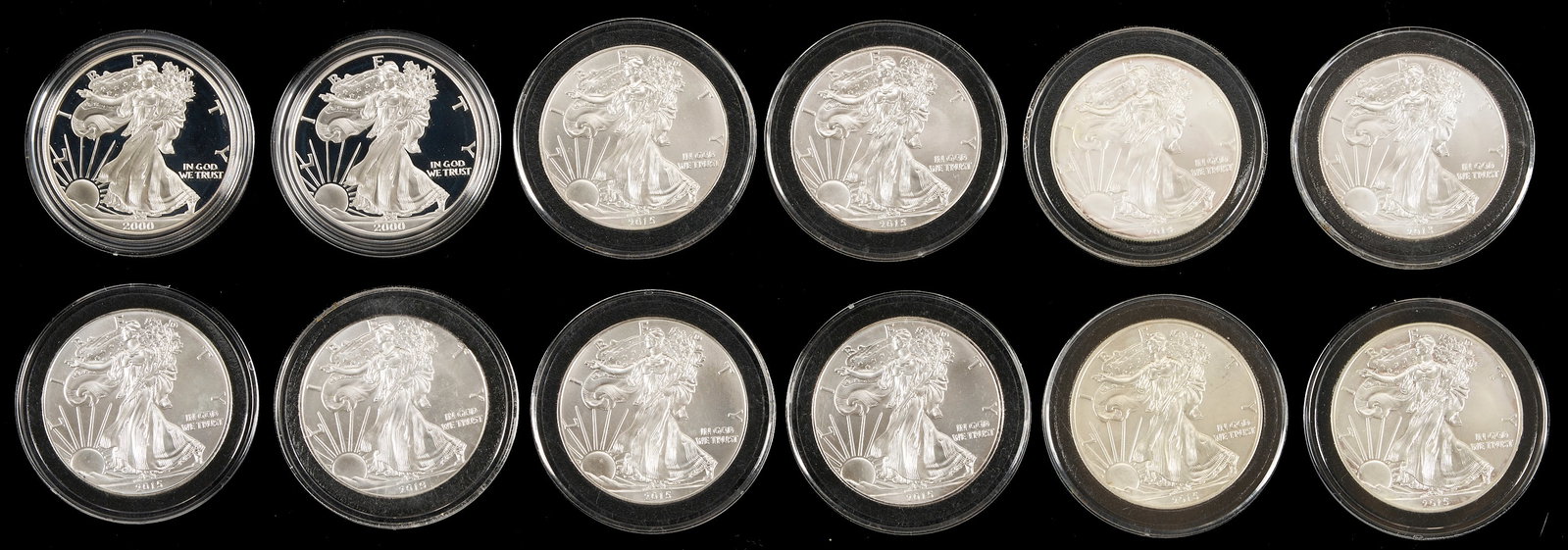 22 Assorted Silver Eagle $1 Coins - 2