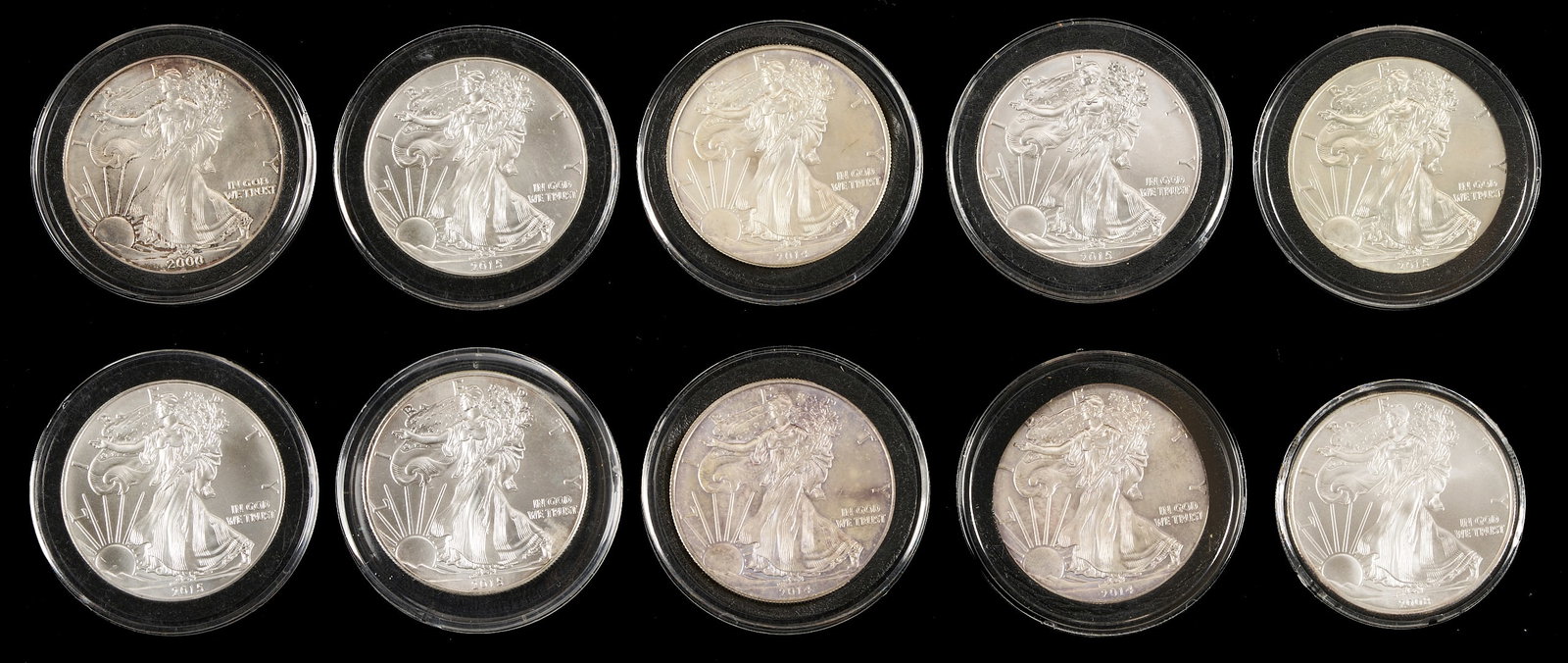 22 Assorted Silver Eagle $1 Coins - 3