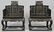 Pair of Chinese Hardwood Throne Form Armchairs, Modern - 2