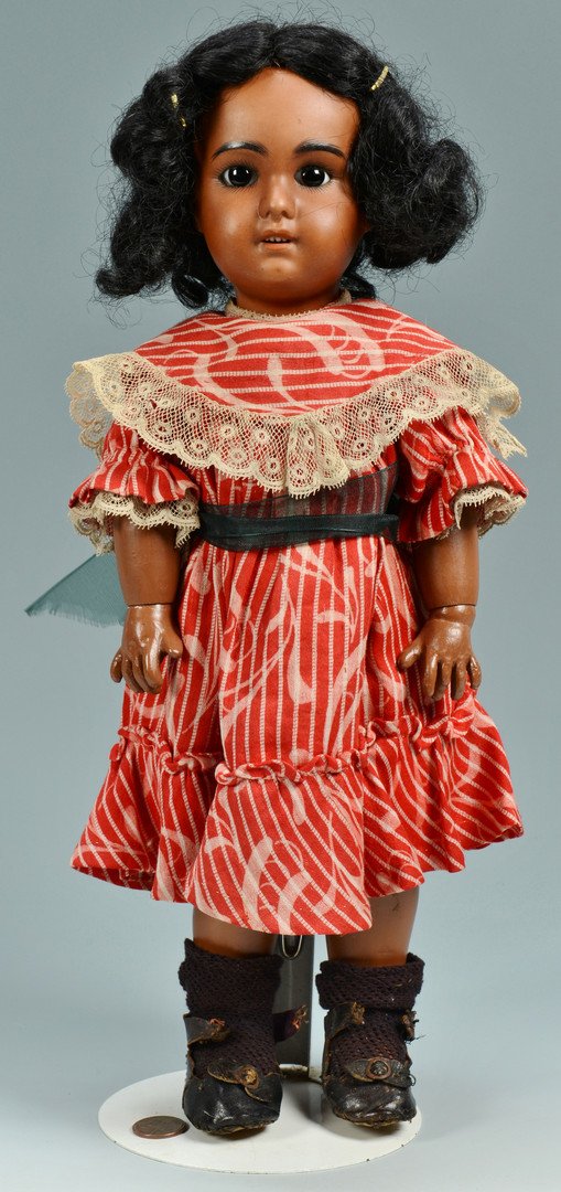 S.F.B.J. 230 Black Cabinet Doll: S.F.B.J. (Societe Francaise de Fabrication de Bebes et Jouets) 230 Black Cabinet Doll, also known as Jumeau, since the 200 series was made using Jumeau molds. Back of neck marked "S.F.B.J. 230 Paris".