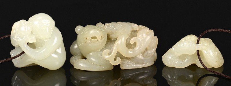 3 Chinese Jade Animal Carvings (1 of 10)