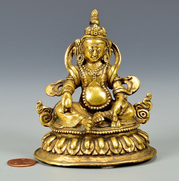 Gilt Bronze Sculpture, Jambala (1 of 10)